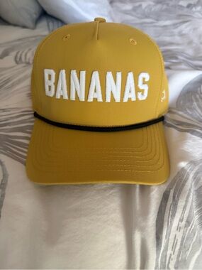 Yellow 'BANANAS' Rope-Trim Baseball Cap